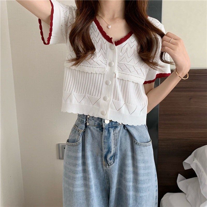 Áo Lửng Tay Dài Cổ Chữ V Thời Trang Dành Cho Nữ