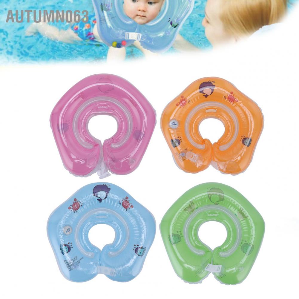 Autumn063 Newborn Swimming Ring Inflatable Floating Collar Baby Pool Toy for 0‑18 Month