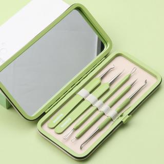 Set 5 Nhíp Nặn Mụn Đầu Đen Kèm Hộp Đựng Tiện Dụng