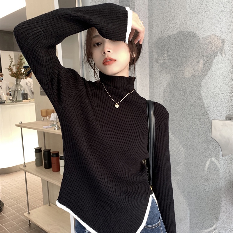 Áo Thun Tay Dài Cổ Cao Form Ôm Kiểu Dáng Mới