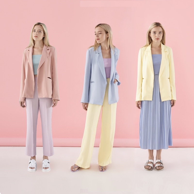 Andabove- Áo khoác Blazer nữ - Blazer - Màu Vàng/Hồng/Xanh | BigBuy360 - bigbuy360.vn