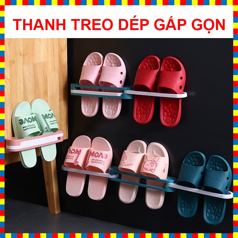 Thanh treo dép nhà tắm dán tường, giá kệ treo khăn tắm