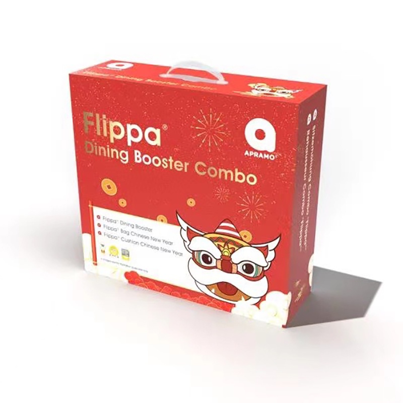 Ghế ăn dặm Apramo Flippa Dining Booster phiên bản Tiger gấp gọn siêu nhẹ cho bé từ 6 tháng đến 3 tuổi có thể đi du lịch