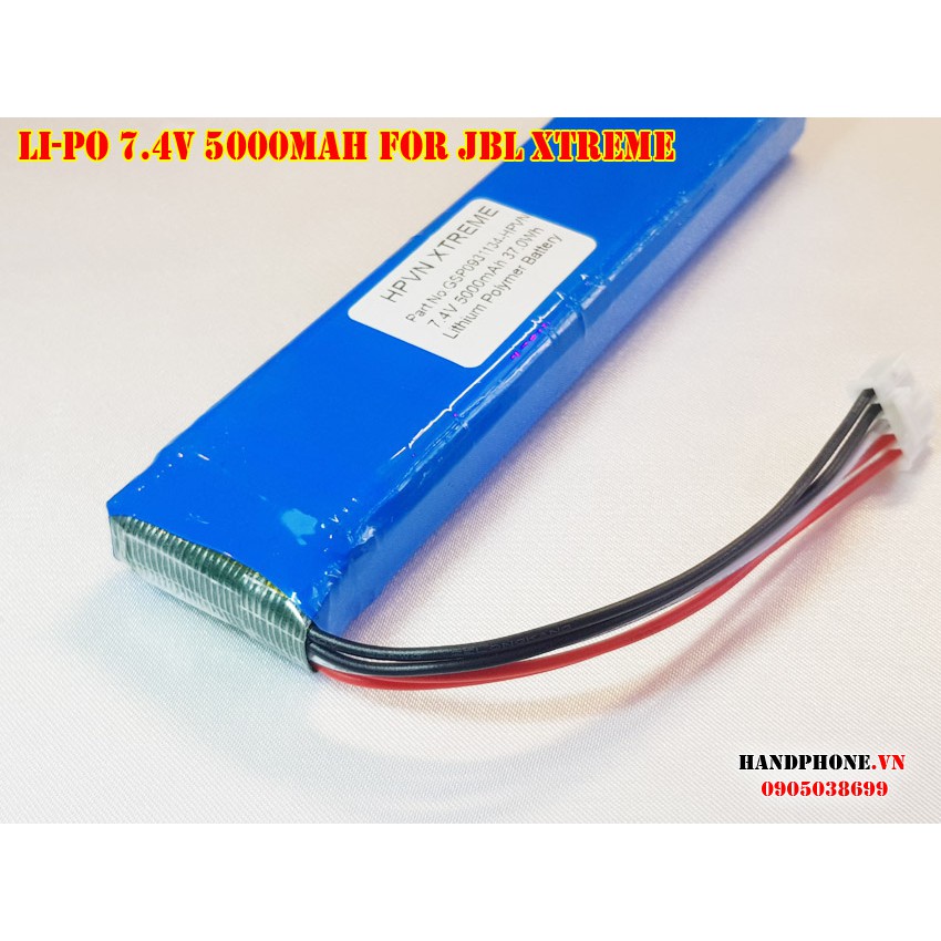 Pin DIY 7.4V 5000mAh cho loa Bluetooth JBL Xtreme GSP0931134