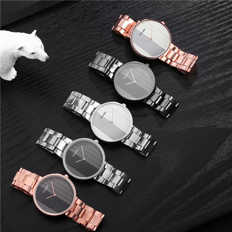 ZOLFA Elegant Rose Gold Ladies Quartz Wrist Watches Classic Black Stainless Steel Analog Women Watch Dress Clocks Lady Gift Watches Đồng hồ nữ