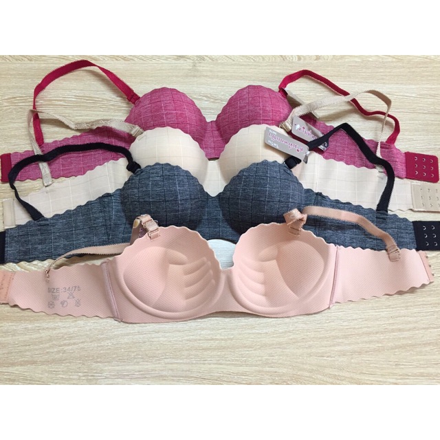 Áo lót nữ kẻ đúc hàng Thái loại 1 không gọng đệm bàn tay nâng ngực mã 981