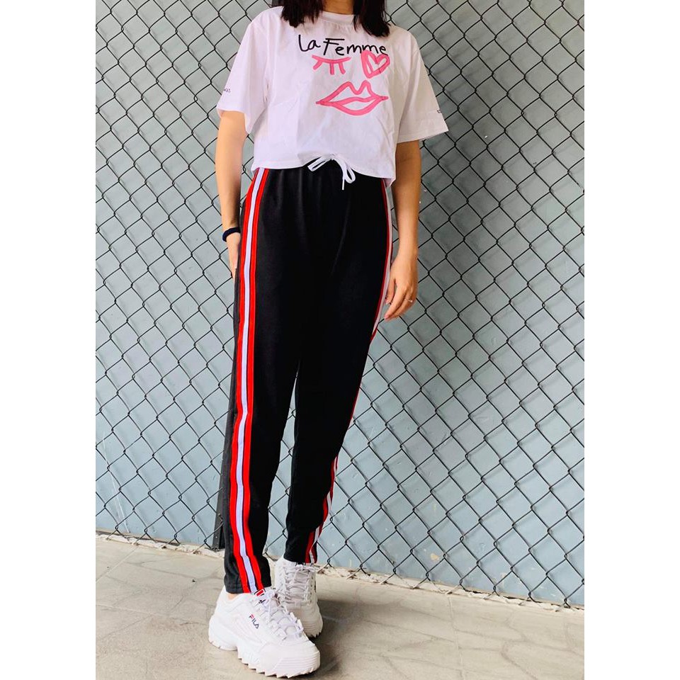 3 Line Red - QUẦN 3 SỌC ĐỎ (ảnh thật)