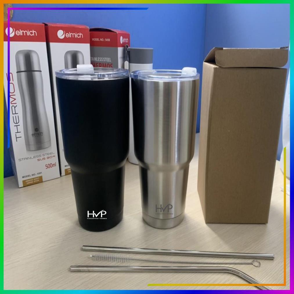 [Tặng túi đựng bình-Tặng luôn ống hút+cọ rửa] - Ly giữ nhiệt HVP - Bình giữ nhiệt bằng inox 304 HVP - Dung tích 900ml | BigBuy360 - bigbuy360.vn