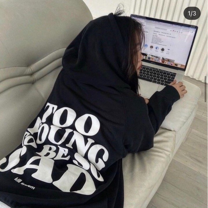 Áo hoodie nỉ ngoại So Sad Unisex [FREESHIP] Hoodies form rộng tay phồng kiểu dáng đường phố cá tính hàn quốc peonyb đẹp