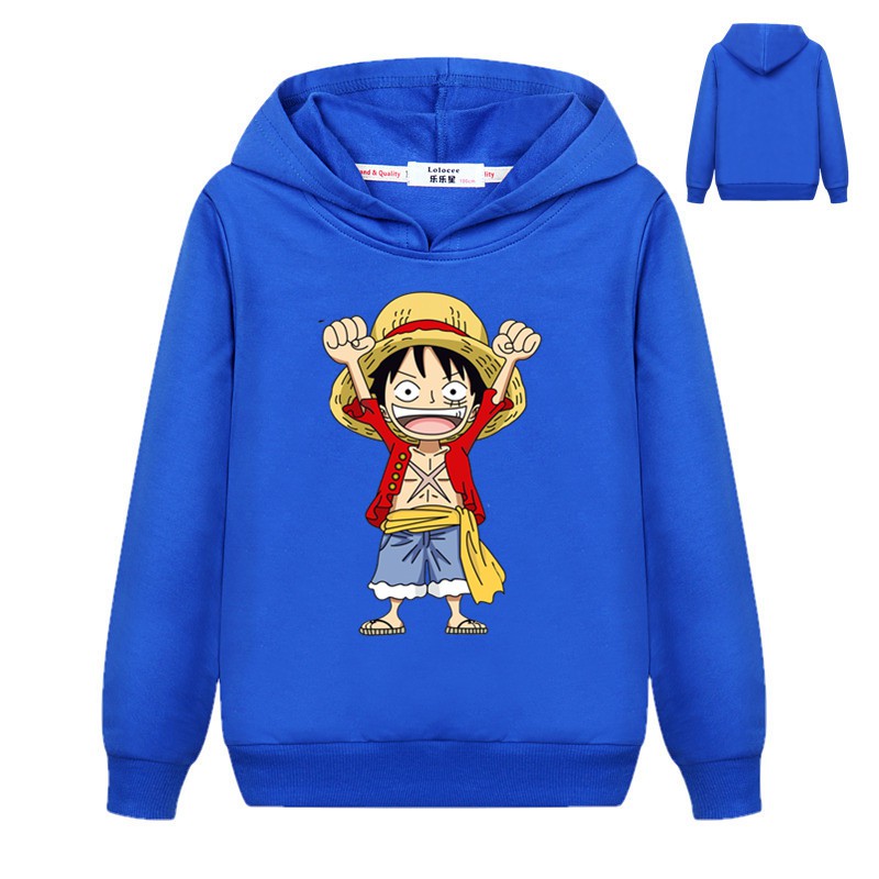 Áo Hoodie In Hình Nhân Vật One Piece Cá Tính Cho Bé