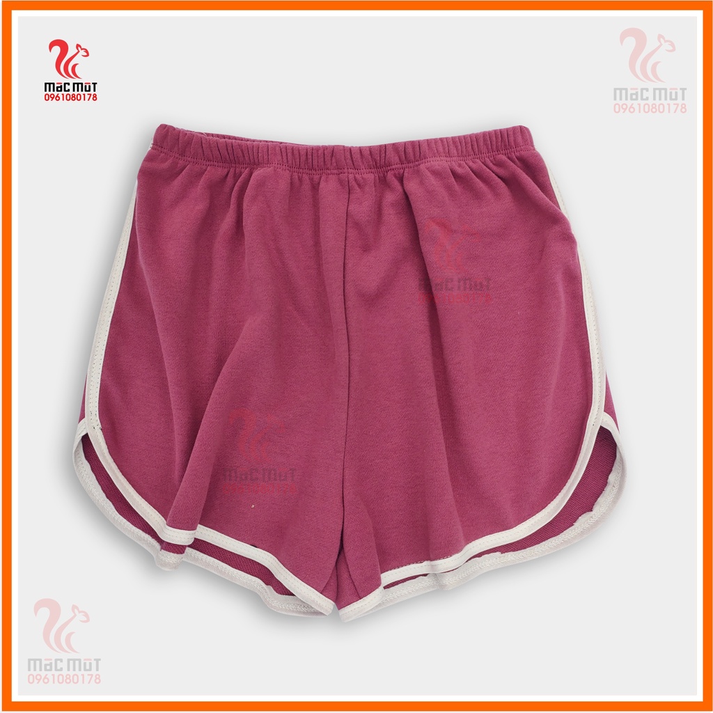Q010- QUẦN ĐÙI NỮ COTTON THỂ THAO PHÙ HỢP LÀM ĐỒ MẶC NHÀ, ĐỒ ĐI CHƠI, ĐỒ ĐI NGỦ. MACMOT