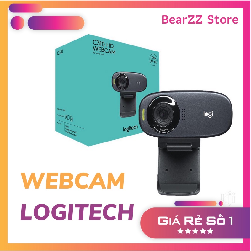 [Hàng có sẵn] Webcam Logitech C270 / C270i / C310 HD - Dành cho Gọi Video góc rộng với micro giảm tiếng ồn tự động