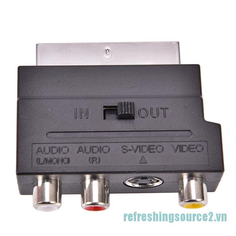 Bộ Chuyển Đổi Từ Cổng Av Sang 3 Rca S-Video Kèm Công Tắc Trong / Out