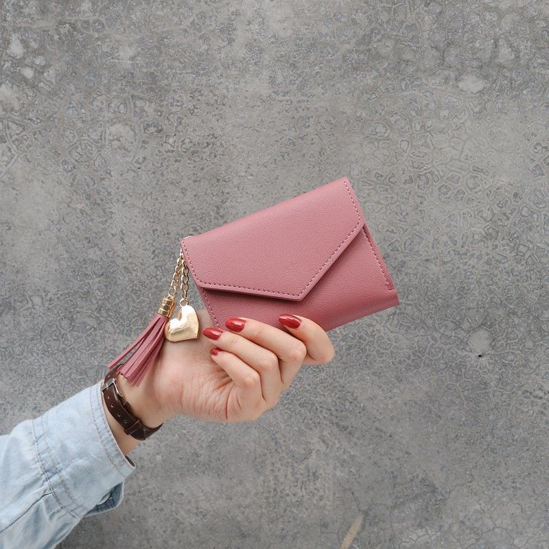 Ví Nữ Mini Tua Rua Da Mịn