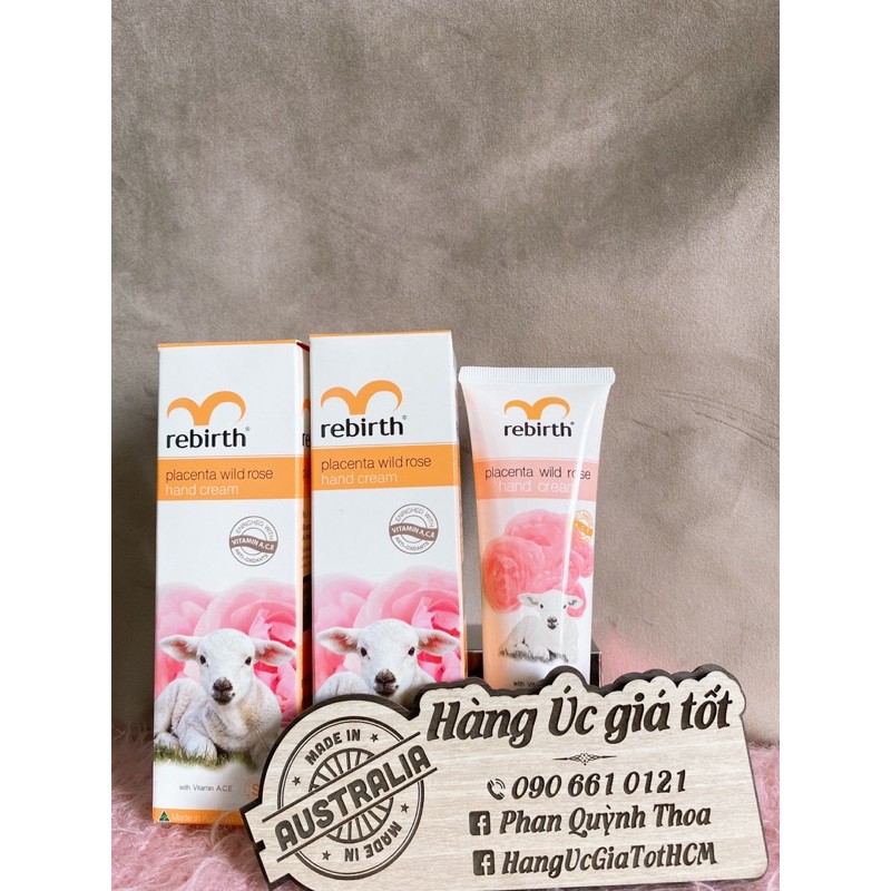 Kem dưỡng da tay Rebirth Placenta Wild Rose Hand Cream (75ml) Úc | BigBuy360 - bigbuy360.vn