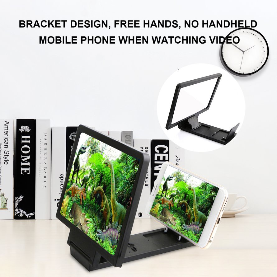 Thiết bị phóng đại màn hình điện thoại 3D có giá đỡ có thể gập lại tiện dụng
