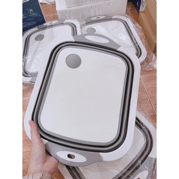 Chậu Kèm Thớt 2in1 Gấp Gọn Siêu Tiện Lợi