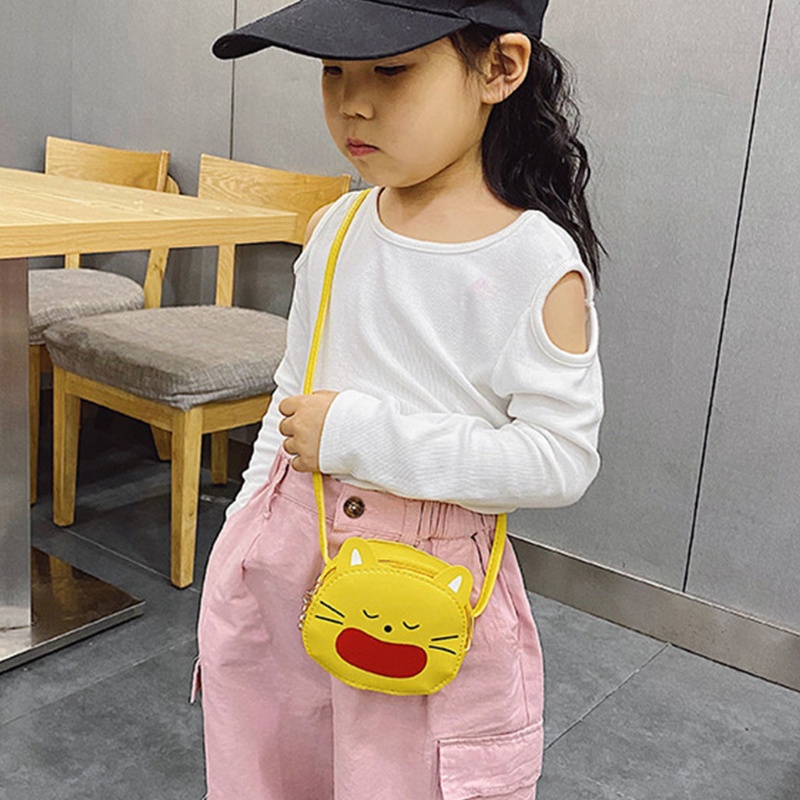 Túi Đeo Chéo Vai Bằng Da Pu Họa Tiết Hoạt Hình Dành Cho Trẻ Em