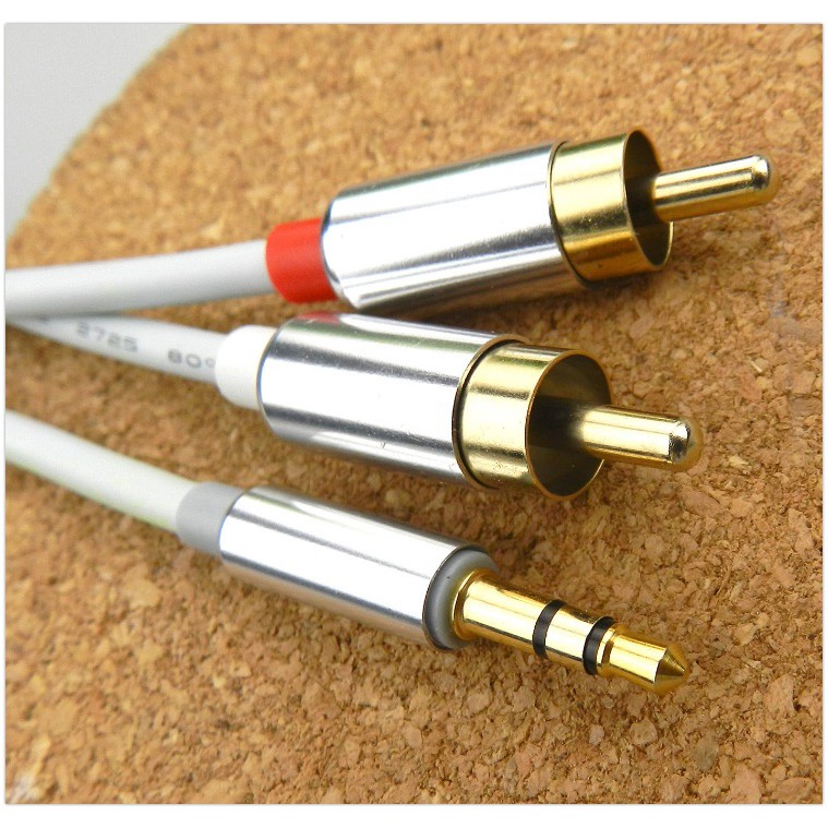 Dây Cáp Nối Audio Đầu 3.5 Ra 2 Đầu Hoa Sen (RCA) - KY-142