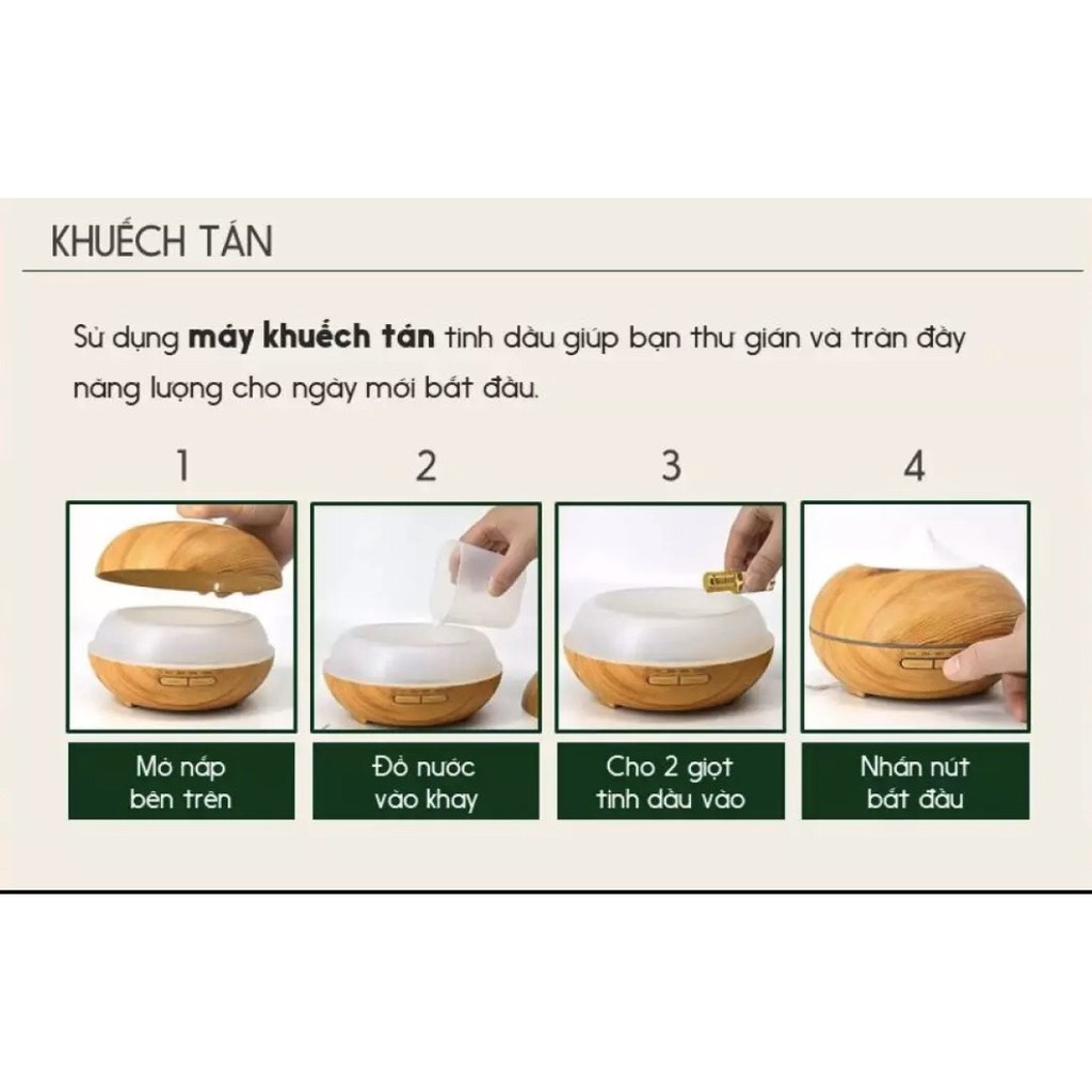 Máy xông tinh dầu Tulip 550ml giúp tạo ẩm thơm phòng đuỗi muỗi máy phun mạnh và bền