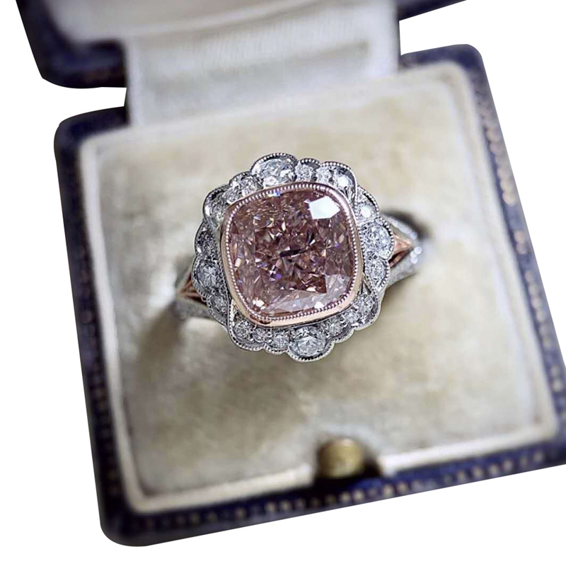 flowersqueen Nhẫn Đeo Tay Kim Loại Đính Đá Thanh Lịch Cho Nữ