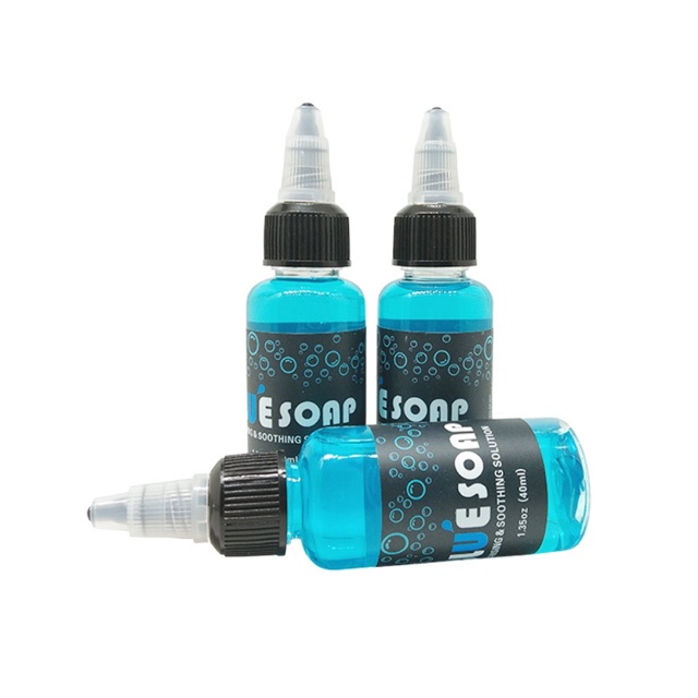 Dung dịch Blusoap 40ml Dùng Lau Mực Phun Xăm, Dung Dịch Lau Mực Xăm BLUSOAP 40ml