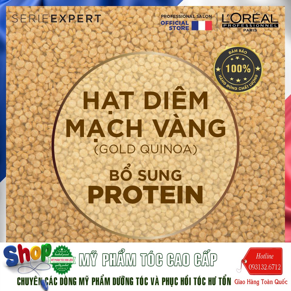 [L'oreal-chính hãng] Bộ phục hồi tóc hư tổn L'oreal Quinoa+Protein  Professionel Absolut Repair ( size nhỏ)