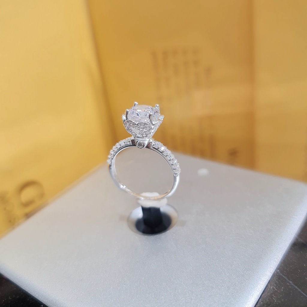 Nhẫn nữ bạc Ý S925 MiASJ N063 nạm đá cao cấp, sang trọng, lung linh