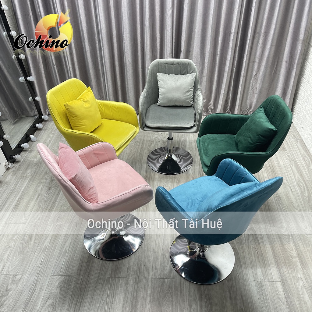 Ghế Trang Điểm Cá Nhân Mẫu Vân Sò Cao Cấp Phong Cách Hiện Đại Chân Thấp 30-50 Và Xoay Được 360 Độ ( Có Sẵn)