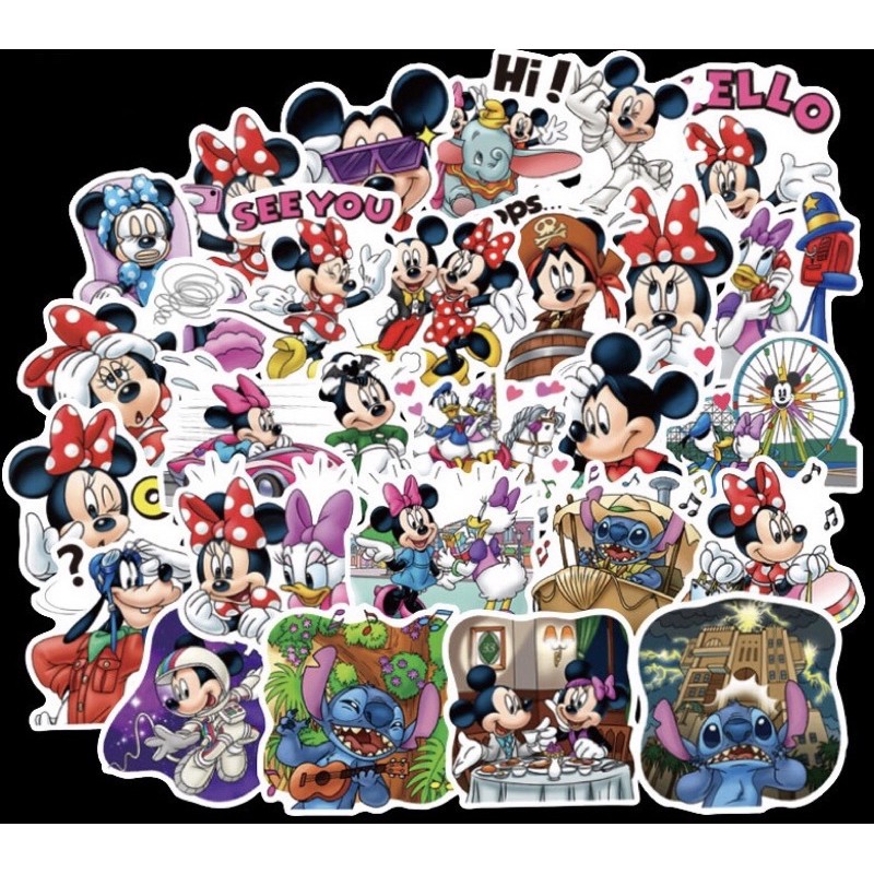 combo 30-60 hình sticker Mickey decal/hình dán trang trí mickey