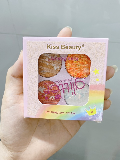 Phấn mắt 4 ô Kiss beauty siêu xinh | BigBuy360 - bigbuy360.vn