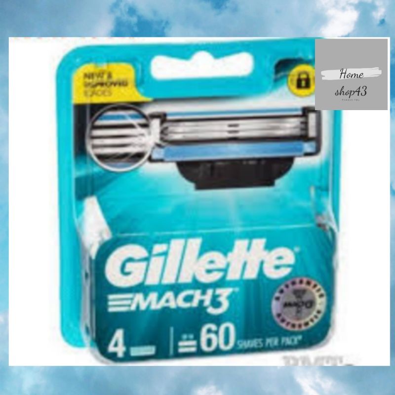 Hộp 2lưỡi, 3 lưỡi, 4 lưỡi cạo Gillette Mach 3