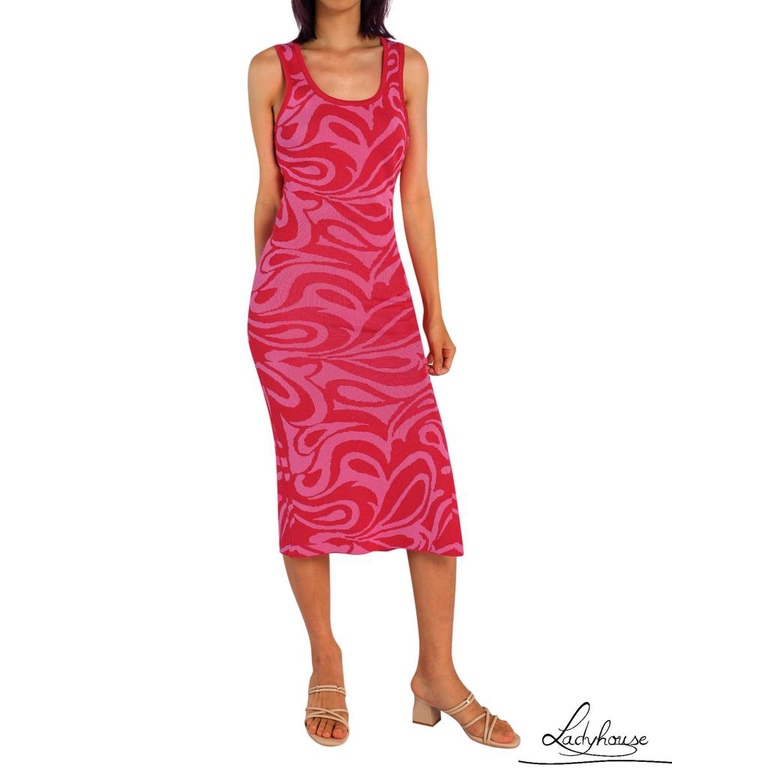 Đầm Maxi Không Tay Hở Lưng In Họa Tiết Quyến Rũ Cho Nữ