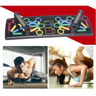 Dụng cụ hít đất đa năng bản nâng cao-Bộ Dụng Cụ Hít Đất Chống Đẩy 9 in 1 Hướng Dẫn Luyện Tập Hít Đất Chống Đẩy Đúng Cách