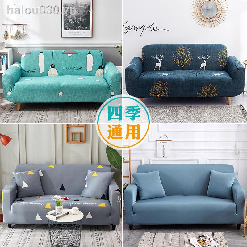 comfortable✻₪Trọn gói trọn gói lười bọc ghế sofa kéo dài phổ quát bốn mùa đệm ghế sofa vải phổ thông Phong cách Bắc Âu ba người đôi đơn