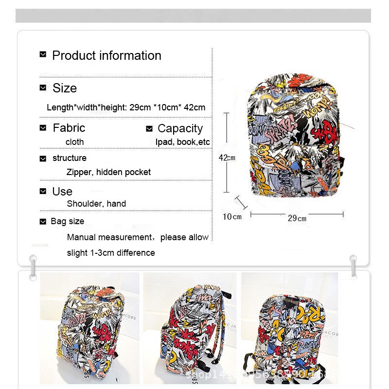 Balo in họa tiết màu sắc cá tính trẻ trung cho nam và nữ