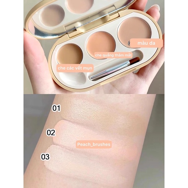 Bảng che khuyết điểm Novo 3 ô