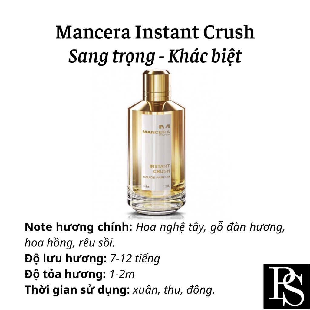 Nước hoa Niche - Mancera Instant Crush ngọt ngào lưu hương lâu