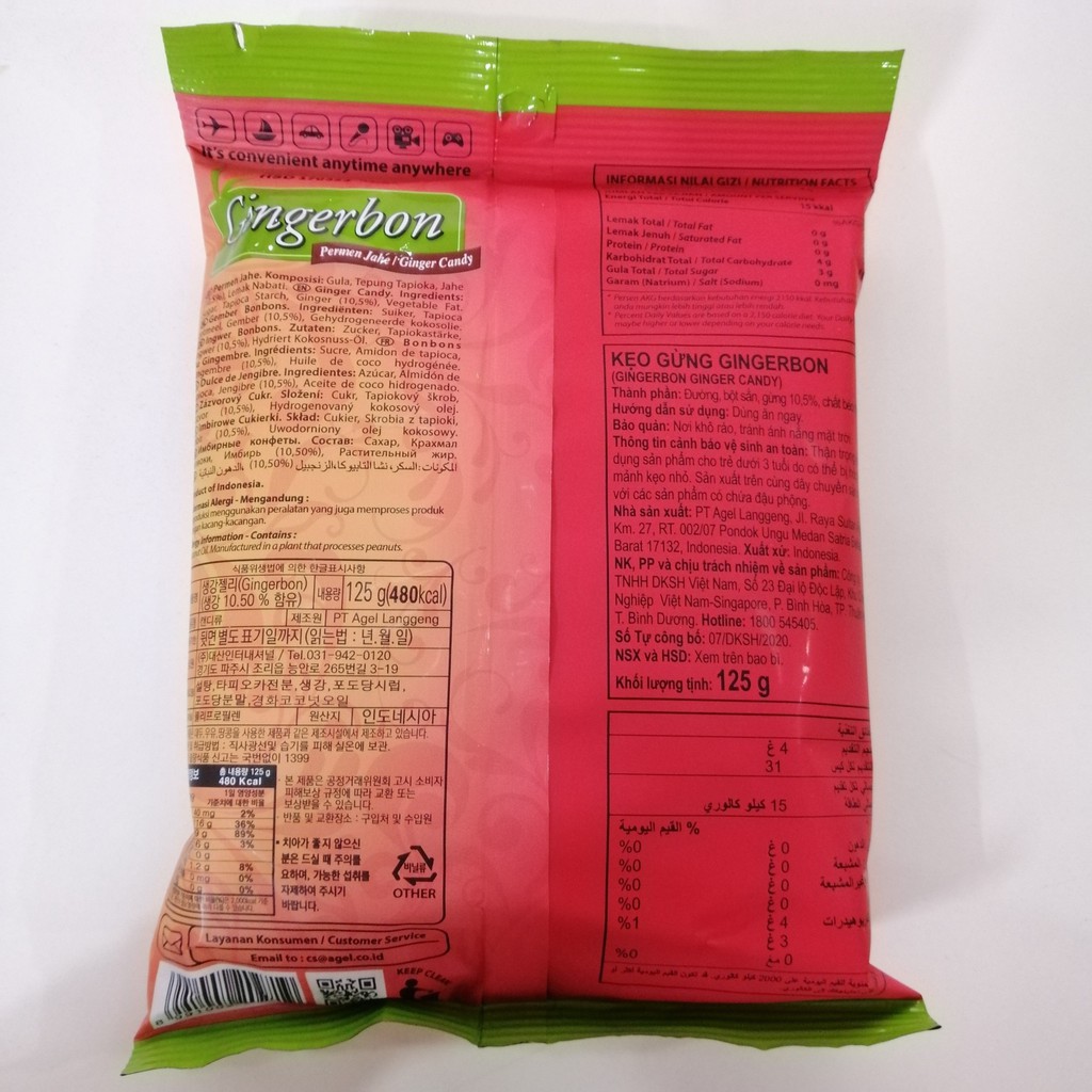 Kẹo Gừng Dẻo Gingerbon Ginger Candy
