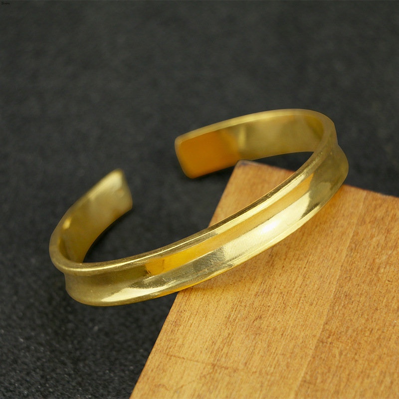 Yueying Vòng Tay Hình Chữ C Bằng Đồng Nguyên Chất Phong Cách Âu Mỹ Làm Quà Tặng