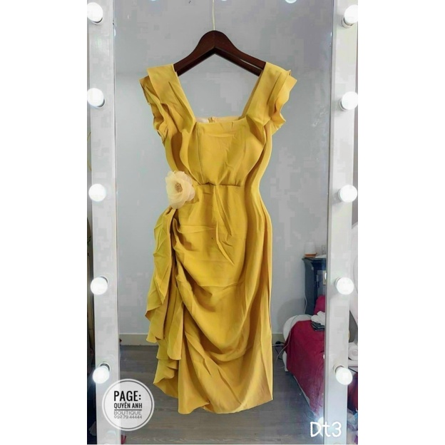 (Free ship) Mẫu Đầm HOT Trend | Đầm Lụa Hai Dây Có Mút Có Đính Hoa Ôm Body Mẫu Y Hình UP VLTN Shop