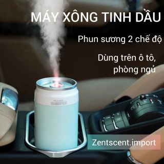Máy xông tinh dầu cho ô tô , phòng ngủ - khử mùi , tạo độ ẩm 260ml  - led RGB ( Tặng kèm USB quạt + led )