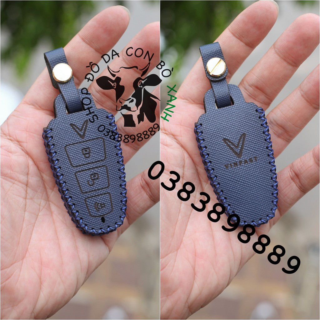 Bao da chìa khoá Xe điện Vinfast Klara S handmade da thật