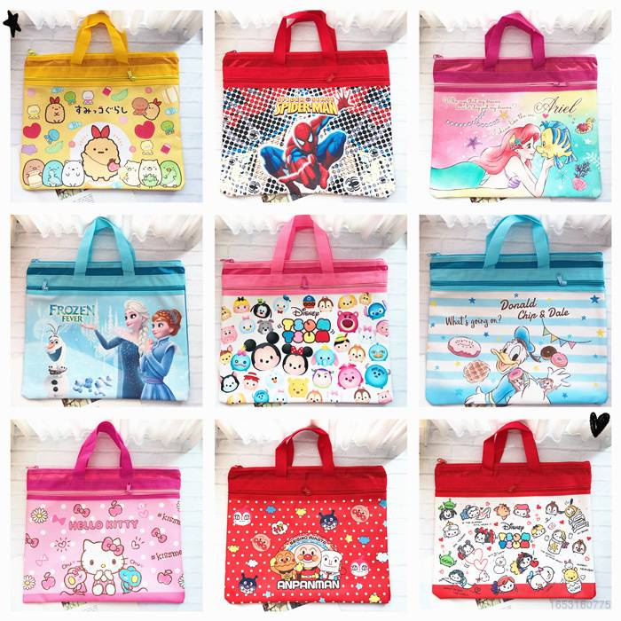 Túi Đựng Hồ Sơ Cỡ A4 Bằng Da PU In Họa Tiết Snoopy/ hello Kitty Kiểu Nhật Bản Dễ Thương Cho Bé