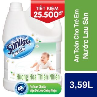Nước lau sàn sunlight ăn toàn cho trẻ em.can 3,59l