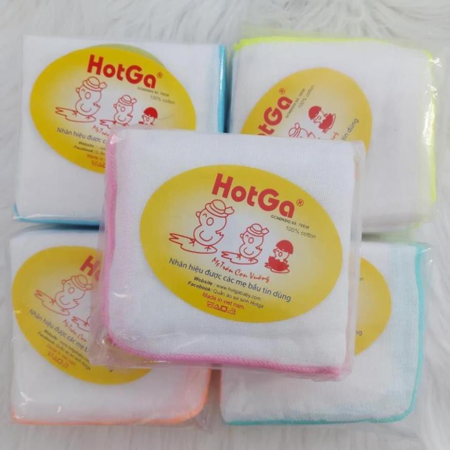 Combo 10 khăn sữa 4 lớp Hotga cho bé sơ sinh