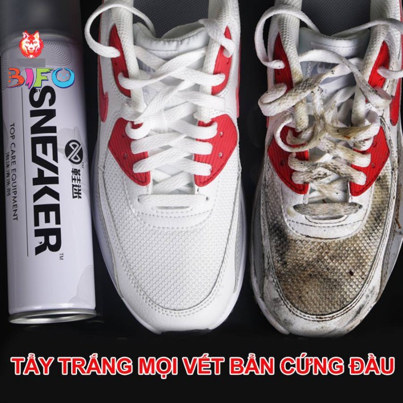 Chai Xịt Bọt Tuyết Vệ Sinh Giày Dép, Bình Xịt Làm Trắng Sạch Giày Thể Thao, Sneaker Tiện Dụng