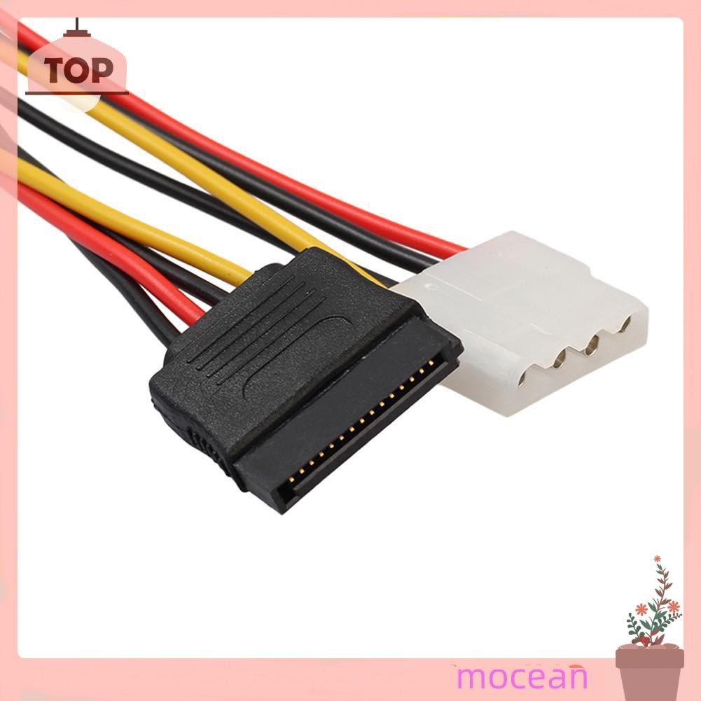 Dây Cáp Nguồn 15pin Sata Male Sang 4pin Ide Molex Female + Sata Female