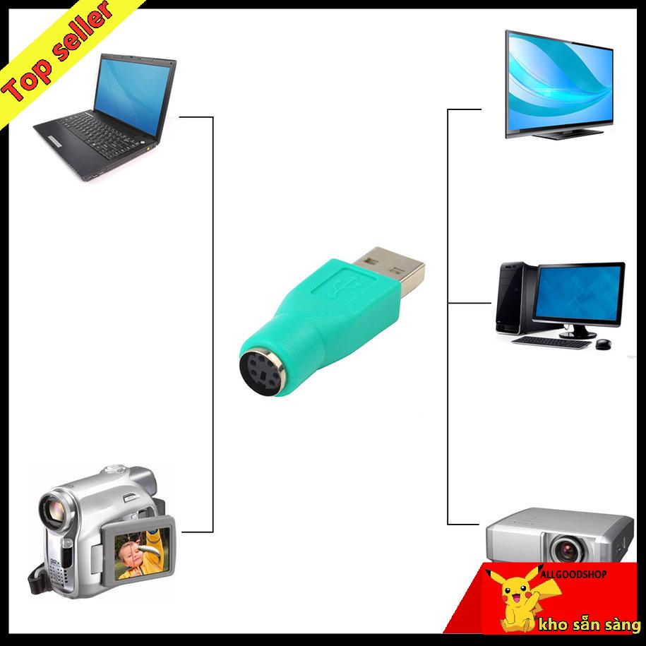 Đầu chuyển đổi USB Male sang PS2 Female cho bàn phím và chuột máy tính