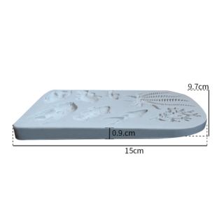 Khuôn silicon 4D Cá, rêu